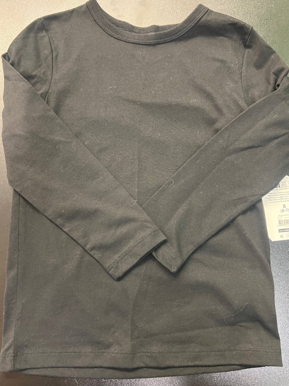 NwT Long Sleeve Black Wonder Nation Boy's Tee - Small (6/7)